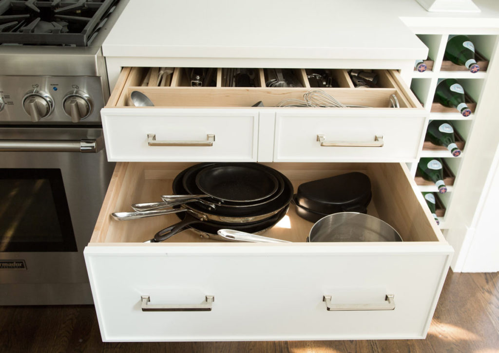 kitchen drawers with storage solutions