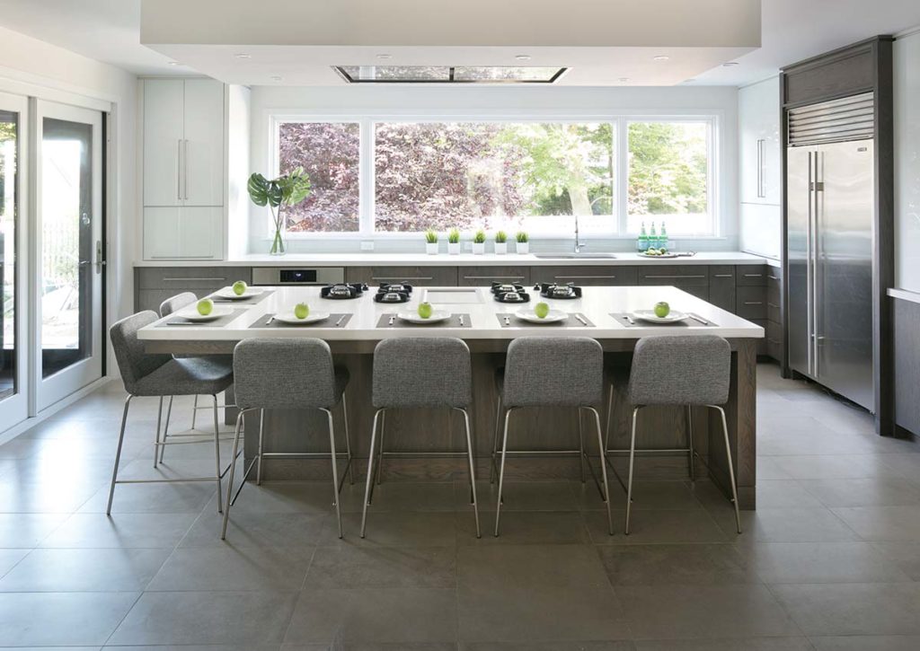 contemporary gray kitchen