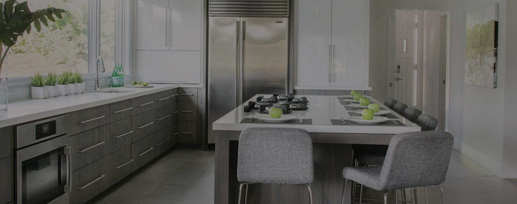 modern kitchen in gray