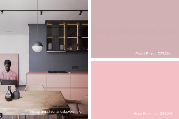 pink kitchen and palette