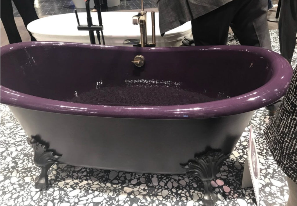 purple soaking tub