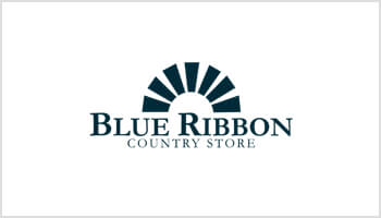 blue ribbon country store logo