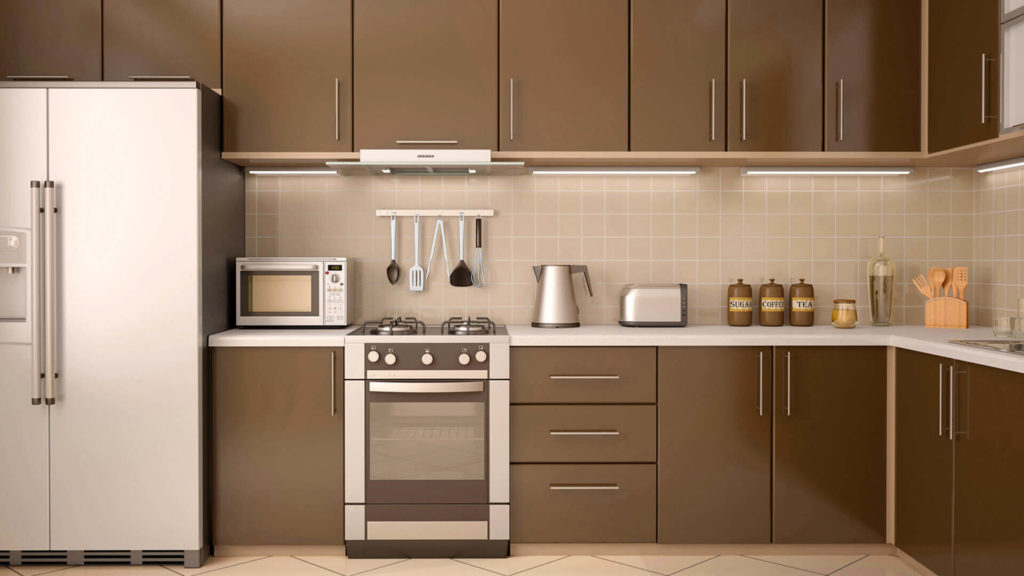 brown contemporary kitchen