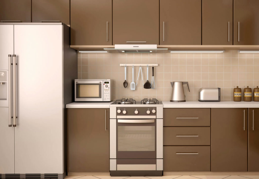 brown contemporary kitchen
