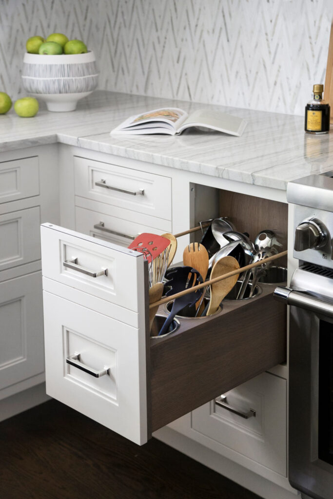 pull out utensil cabinet