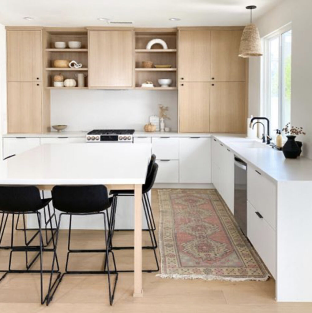 light wood and white modern kitchen