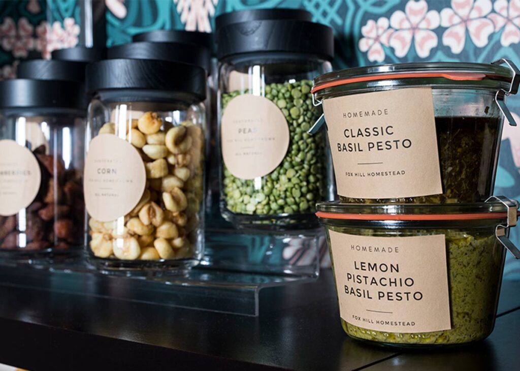 pantry staples in stylish containers