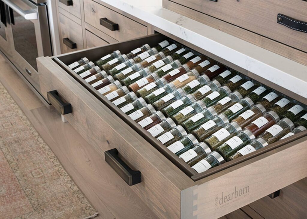 spice drawer with spices
