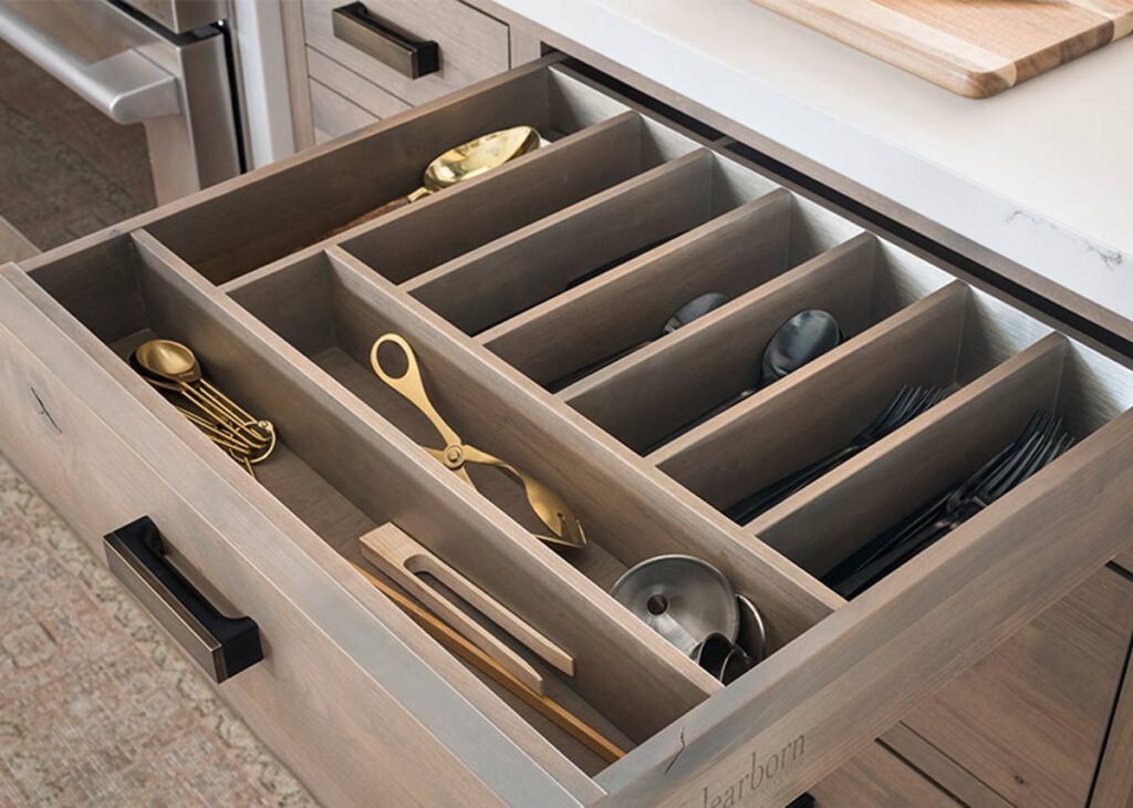 drawer with organized utensils