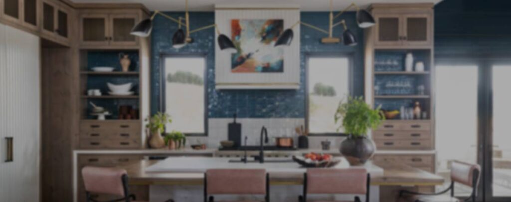 blurred photo of a contemporary kitchen