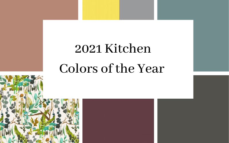 2021 kitchen colors of the year graphic
