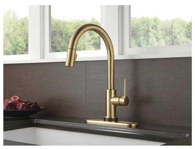 brass kitchen faucet