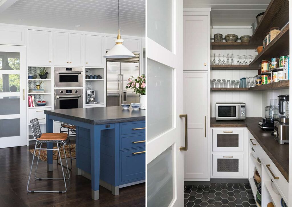 blue and white kitchen deatils