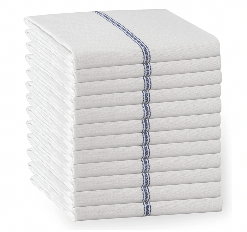 stack of kitchen towels