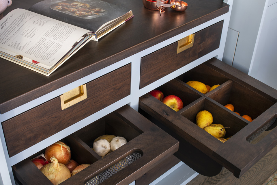 produce drawers in pantry