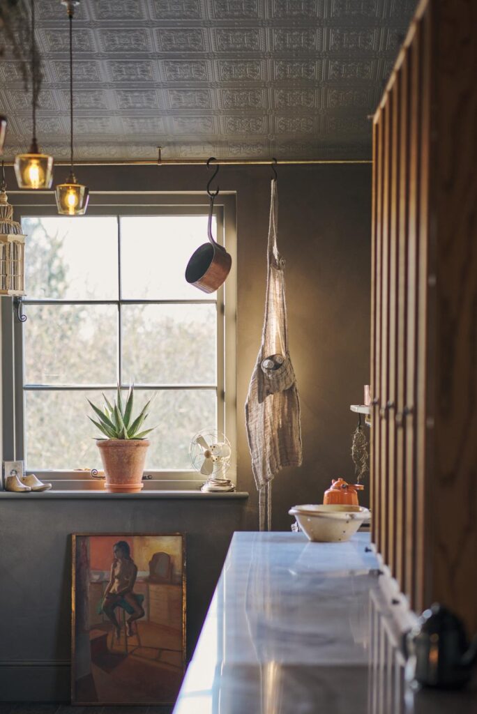 window view in nostalgic kitchen