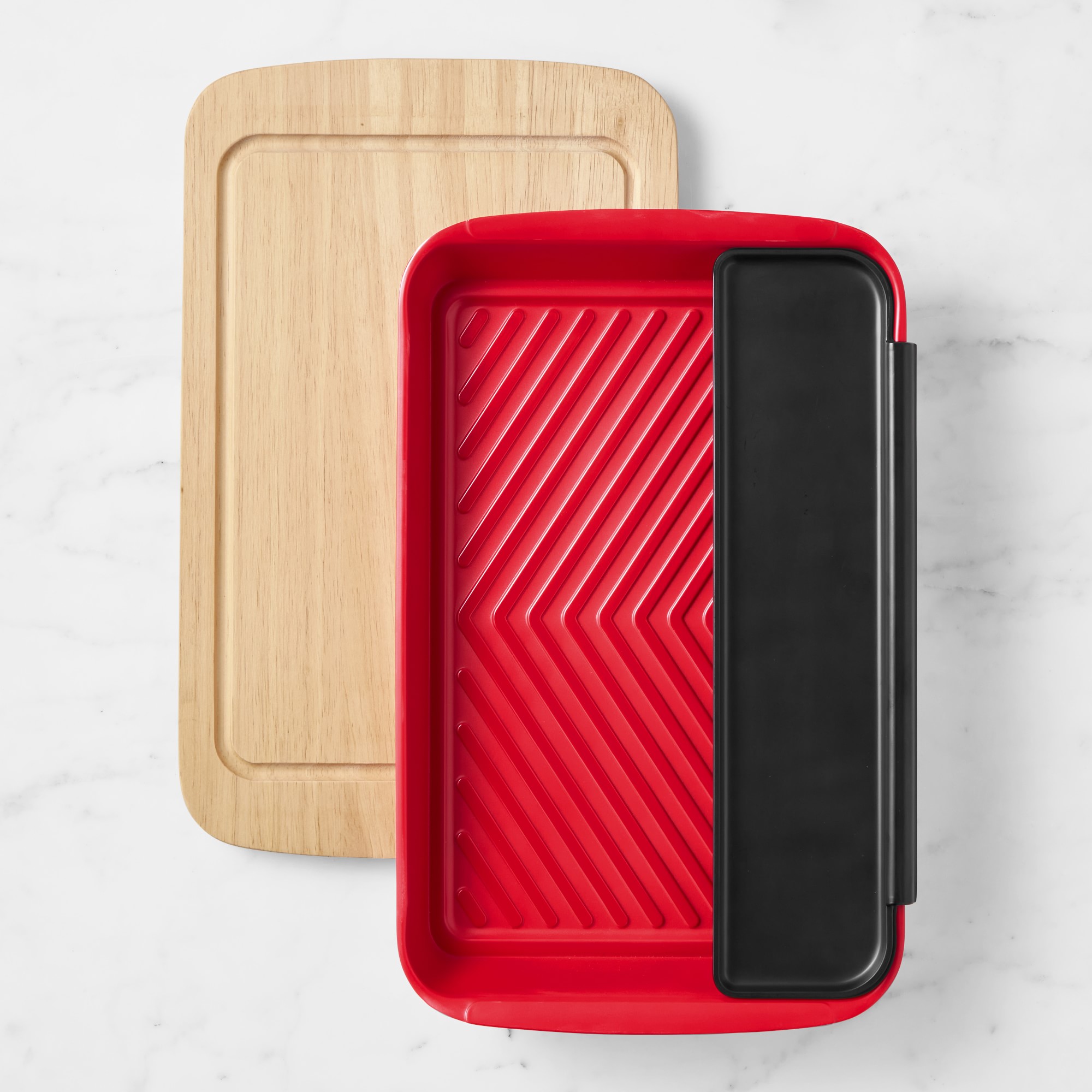 cutting board and marinade tray with lid