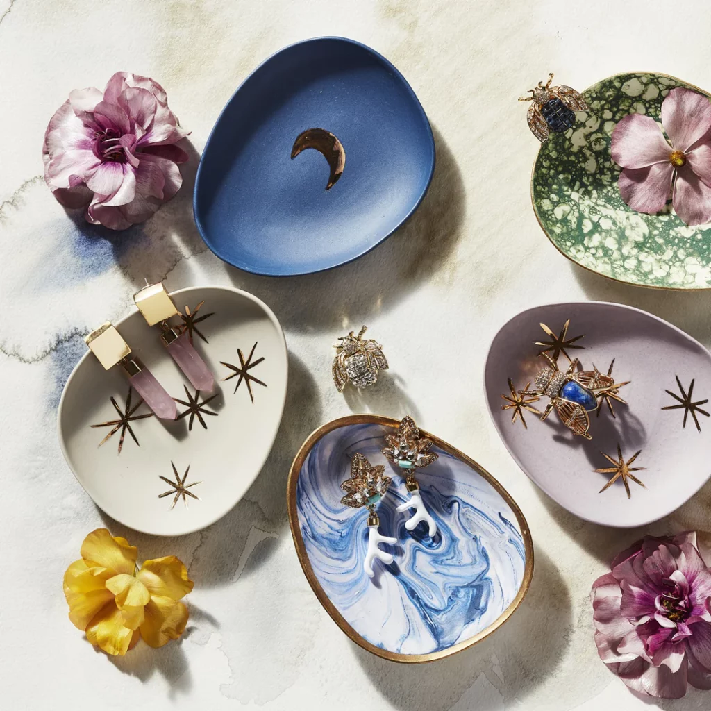 porcelain trays with jewelry