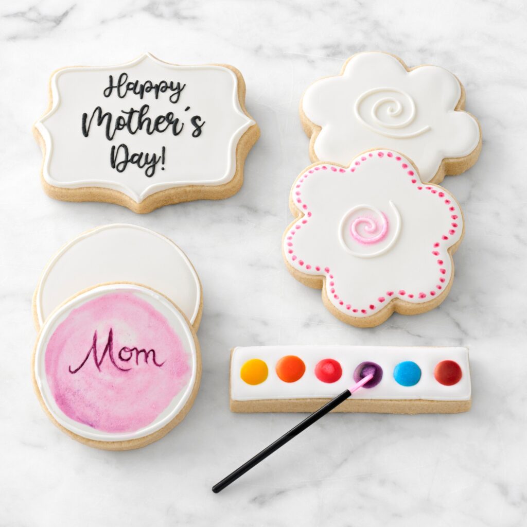 painted cookies and paint