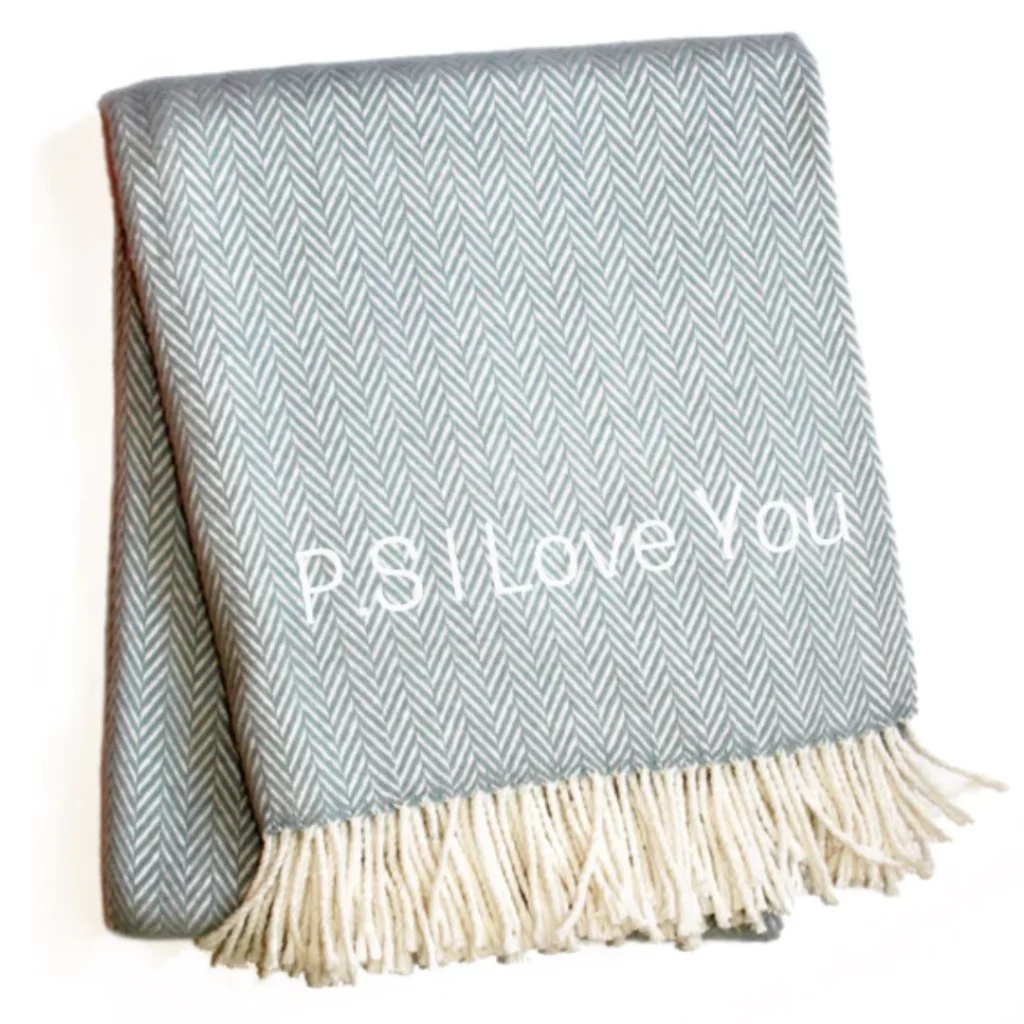throw blanket with ps i love you