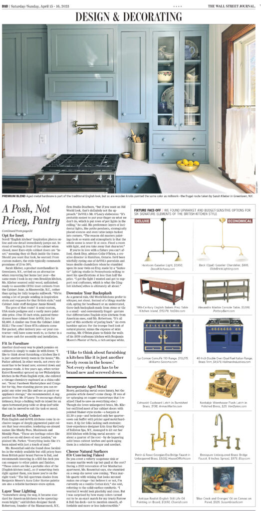 wall street journal article with kitchen