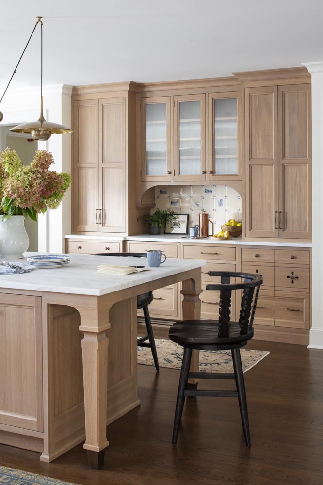 kitchen island and cabinets